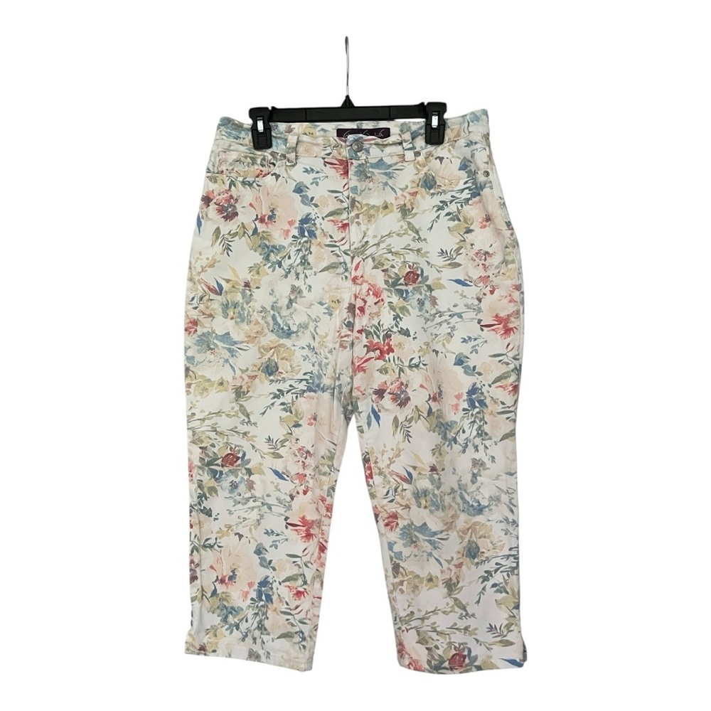 Gloria Vanderbilt Amanda cropped summer floral pattern jeans